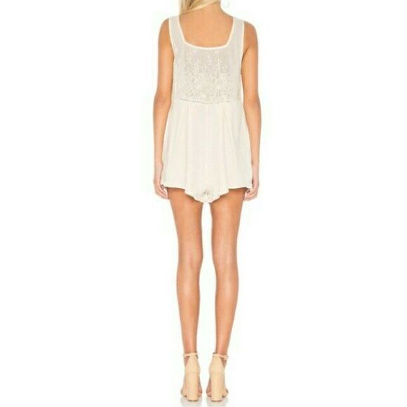 SPELL & THE GYPSY Collective Scorpio Cloth mesh crochet shorts romper cream XS - Picture 9 of 10